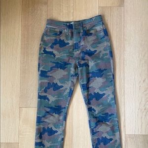 Madewell High-Rise Slim Boyjean, Camo, 27